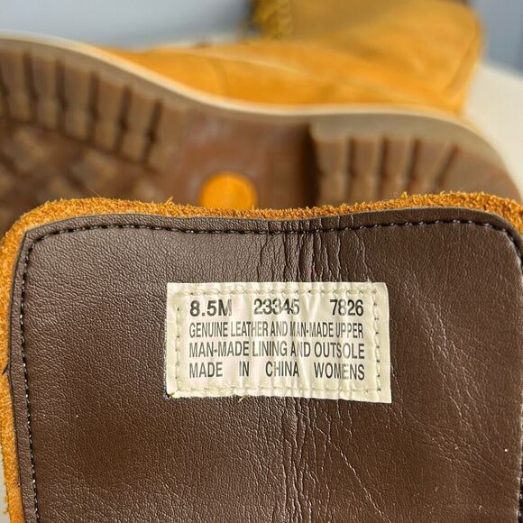 Timberland 14” Premium Nubuck Leather Boots Combat Style 8.5 Woman’s - Picture 7 of 9